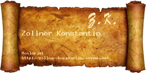 Zollner Konstantin névjegykártya